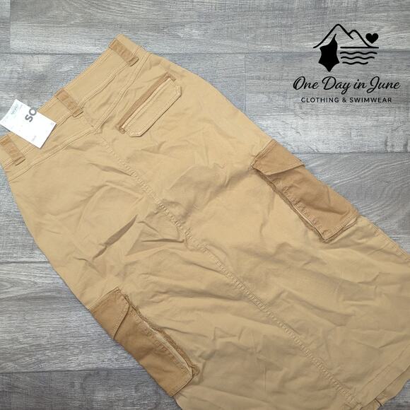 SO Cargo Style Denim Maxi Skirt Size S - Picture 5 of 5